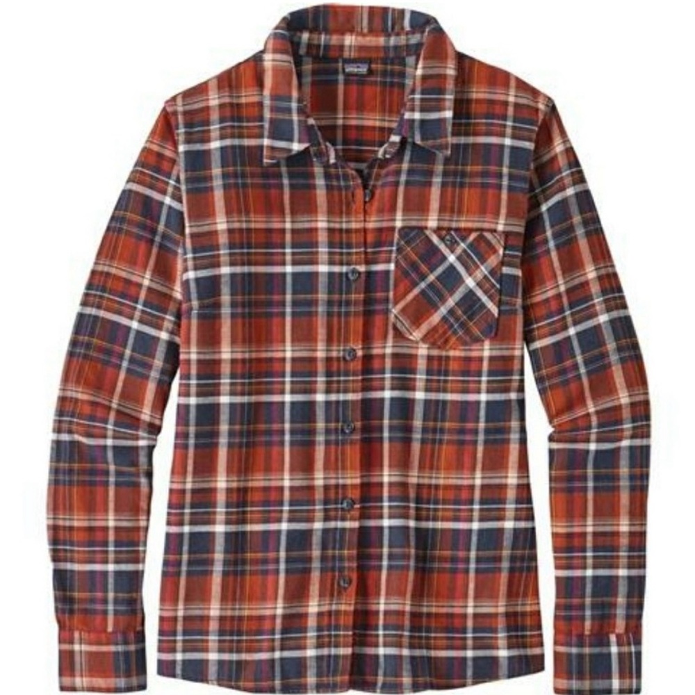 Patagonia Heywood Flannel Top Size 4 Grunge Plaid